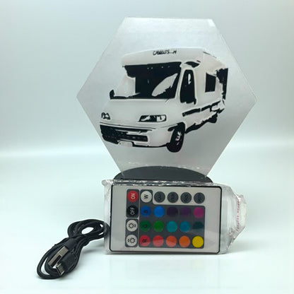 Personalisierter LED-Lichtsockel mit deinem Wohnmobil
