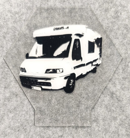 Personalisierter LED-Lichtsockel mit deinem Wohnmobil
